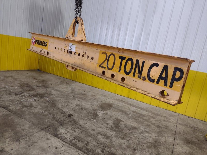 40,000 LBS (20 TON) X 10' PEERLESS CRANE SPREADER BAR LIFTING BEAM: STOCK #22643