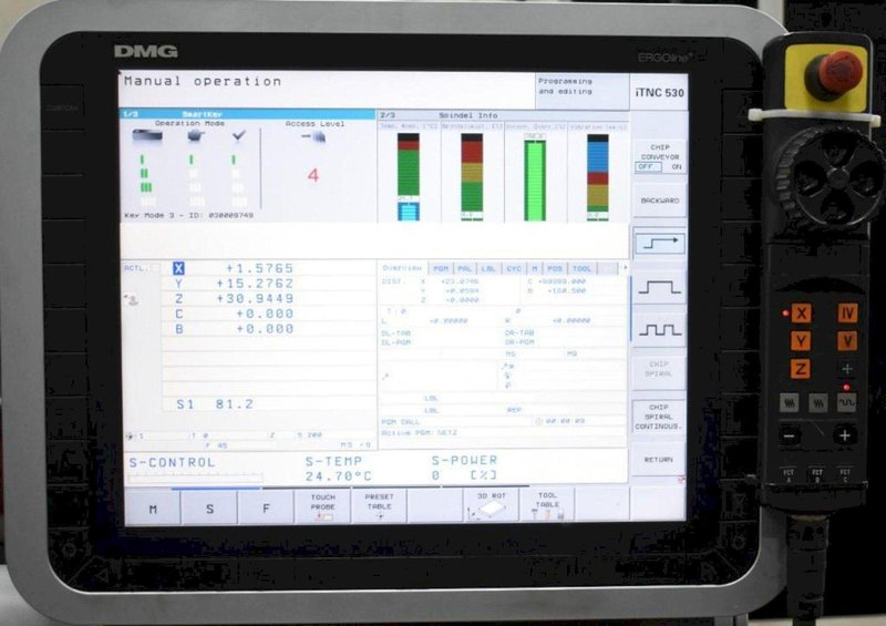 DMG DMU 80P duoBLOCK 5 Axis CNC Universal Machining Center – 18,000 RPM Mill