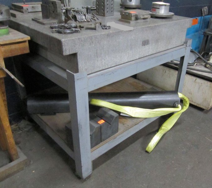 48" X 36" X 8" GRANITE SURFACE PLATE W/ STAND. STOCK # 0112626.