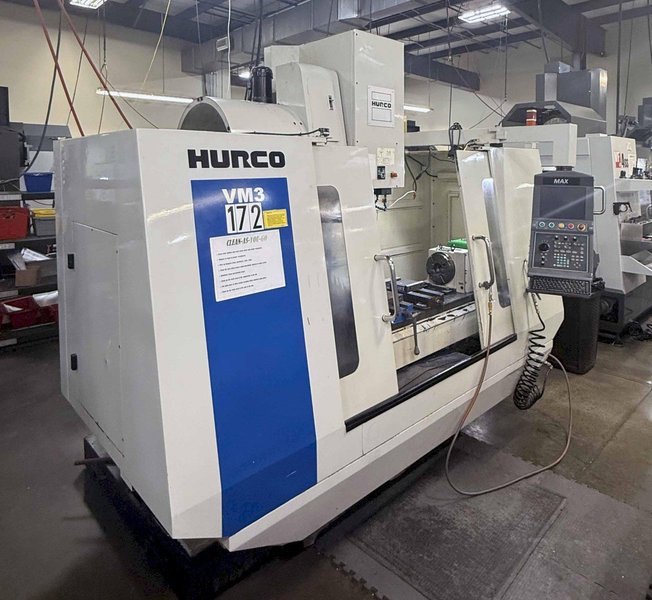 Hurco VM3  VMC, 2008 – WinMax, 4th Axis, Rigid Tap