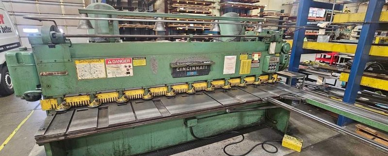 10&#039; X 1/4&quot; CINCINNATI 1810 MECHANICAL POWER SQUARING SHEAR: STOCK #80172