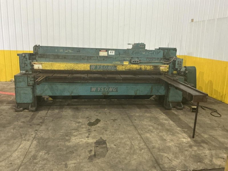 10' X 1/4" WYSONG MODEL #1025-F MECHANICAL POWER SQUARING SHEAR: YOBRO #25202