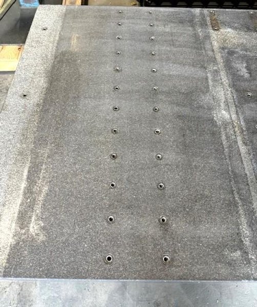 48&quot; x 79&quot; Granite Surface Plate, 18&quot; Thick, Drilled &amp; Tapped