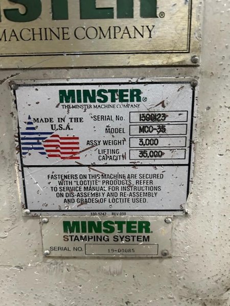 MINSTER Coil Load Car - Traveling 35,000 Lbs. Capacity
