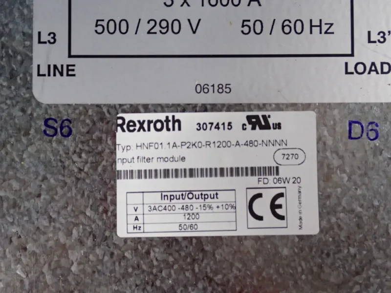 REXROTH FILTER MODULE   -  HNF01.1A-P2K0-R1200-A-480-NNNN