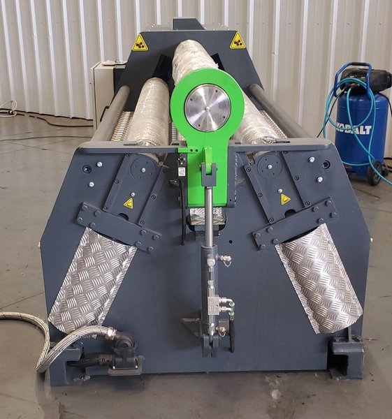 New ECCO Model 3RSP 160/5 Plate Bending Roll. 3 Roll Single Initial Pinch Type. 
Capacity - Mild Steel - 5' x 1/4"