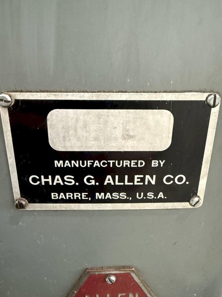 6-SPINDLE ALLEN VARIABLE-SPEED GANG DRILL PRESS. STOCK # 0550325