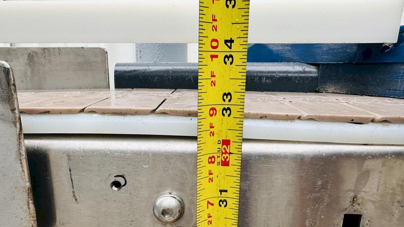 Inline Filling Systems  |  S.S. 4” x 10' Flattop Belt Conveyor / Smooth Top Belt