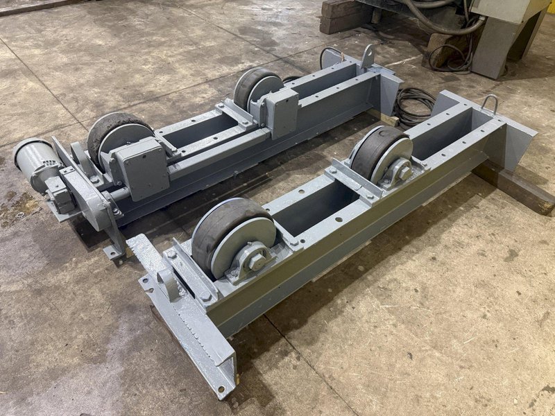 20,000 LB (10 TON) ARONSON MODEL #WRD10 POWERED TANK TURNING ROLLS, DRIVE &amp; IDLER: YOBRO #25144