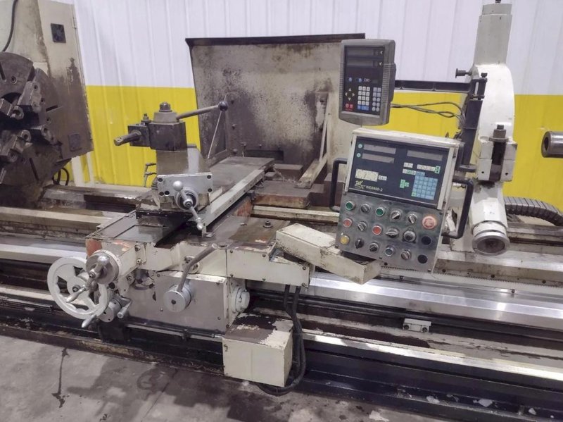 35" X 120" WILLIS PK35 HOLLOW SPINDLE ENGINE LATHE 10" HOLE. STOCK # 0547226