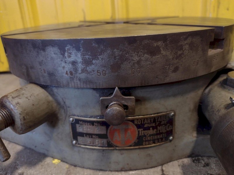 TROYKE MFG CO ROTARY TABLE MODEL SBH-12: STOCK #18879