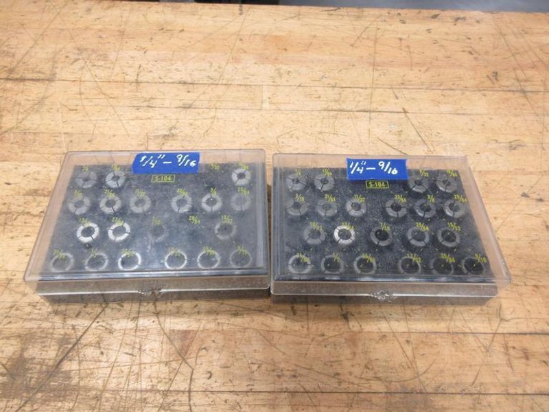 Erickson 100DA Collets 1/4"-9/16"- Auction Item