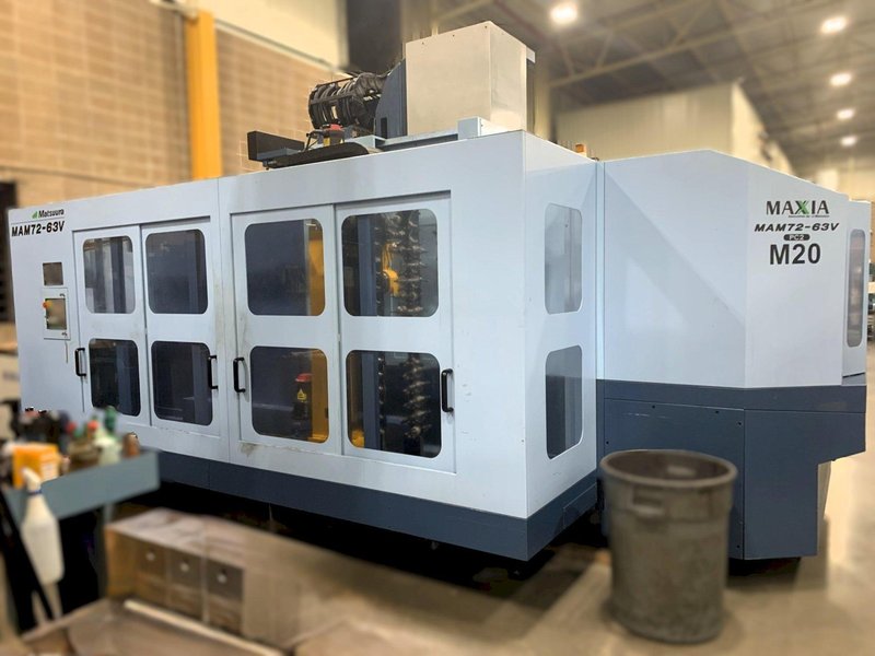 Matsuura MAM72-63V PC2 5-Axis VMC 2009, Matsuura G-Tech 301 CNC Control, 2 Pallets, 5th Axis, 12,000RPM, 120 ATC Expandable, Through Spindle Coolant, Rigid Tapping, Probe, Laser Tool Measure.