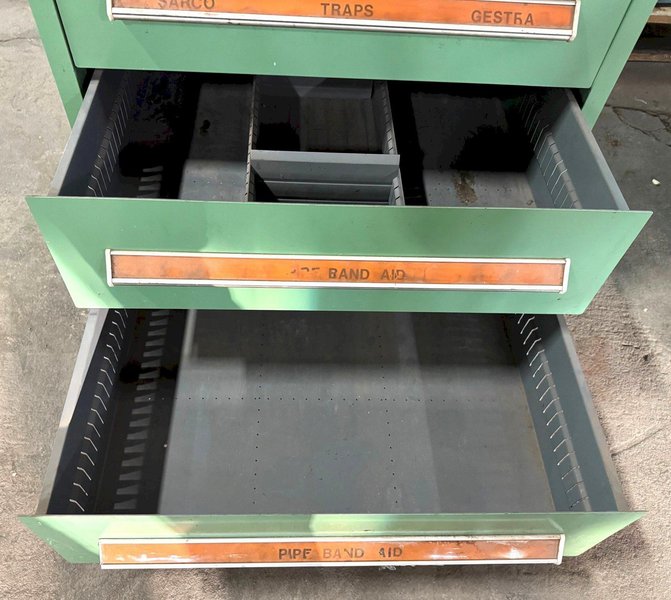 Vidmar Storage Cabinet, 8 Drawer, 30"W x 27-3/4"D x 59"H