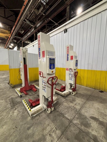 (4) 14,000 LBS STERTIL-KONI ST-1064FWA MODEL #38627535-05  ELECTRIC BATTERY WIRELESS HEAVY DUTY MOBILE COLUMN VEHICLE LIFTS 2019: STOCK #23595