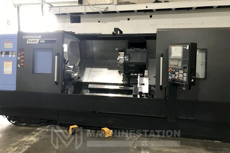 Doosan Puma 4100LB CNC Turning Center – 2017 15″ Chuck, Long Bed, Steady Rest Lathe