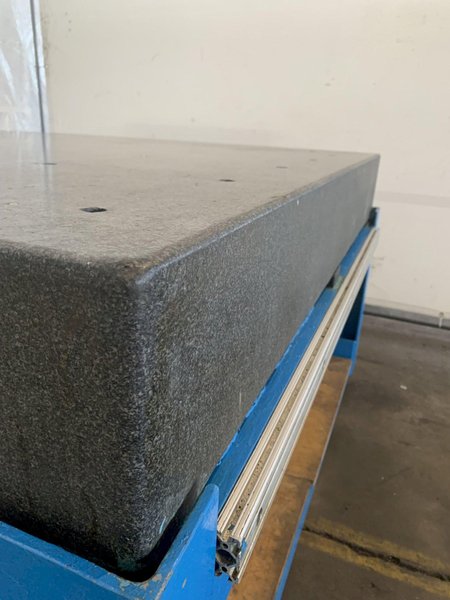 60&quot; X 60&quot; X 8-1/4&quot; GRANITE SURFACE TABLE. STOCK # 1165023.