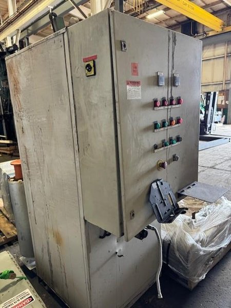 2007 Sinto model scc-90-a cold box core cell s/n scc-0011-00 with recieving hopper, scc90 core machine with enclosure and controls