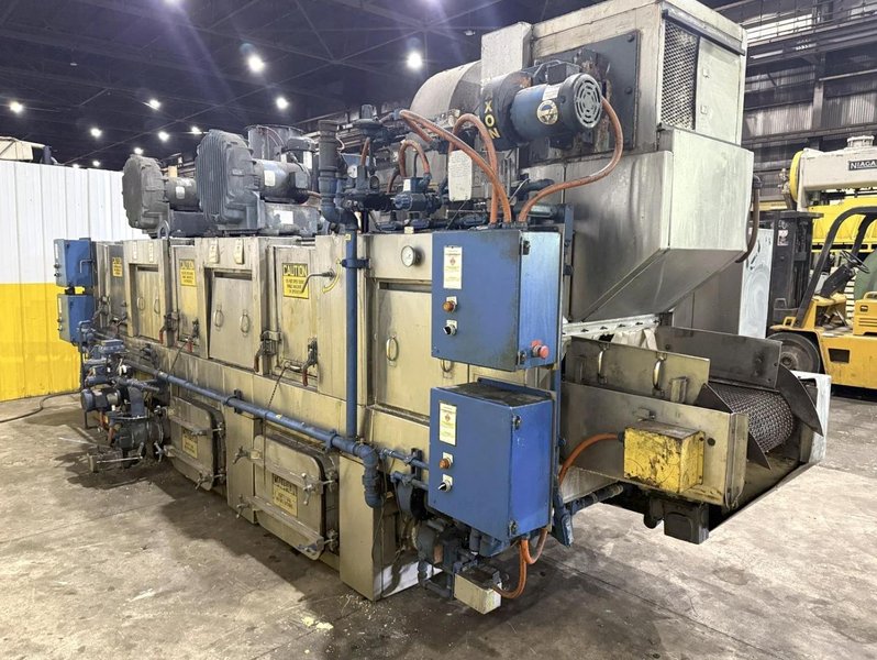 24" WIDE BELT CAE RANSOHOFF 4-STAGE STAINLESS STEEL BELT CONVEYOR PARTS WASHER &amp; RUST INHIBITOR. STOCK # 0545226