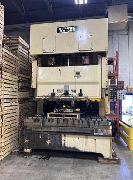 275 TON STAMTEC G2-250 GAP FRAME STAMPING PRESS. STOCK # 0983926