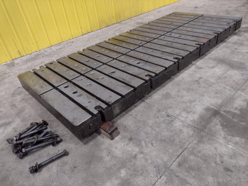 120&quot; X 48&quot; X 6&quot; T-SLOTTED PRESS BOLSTER PLATE: STOCK #22522