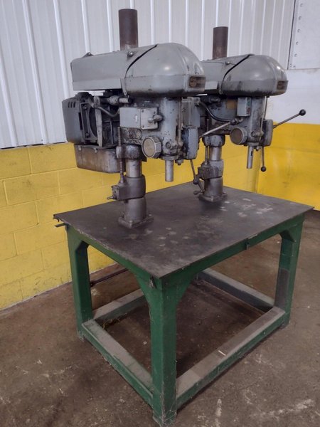 2 SPINDLE 20&quot; ATLAS CLAUSING MODEL #1800 GANG DRILL WITH POWER FEED: STOCK #16676