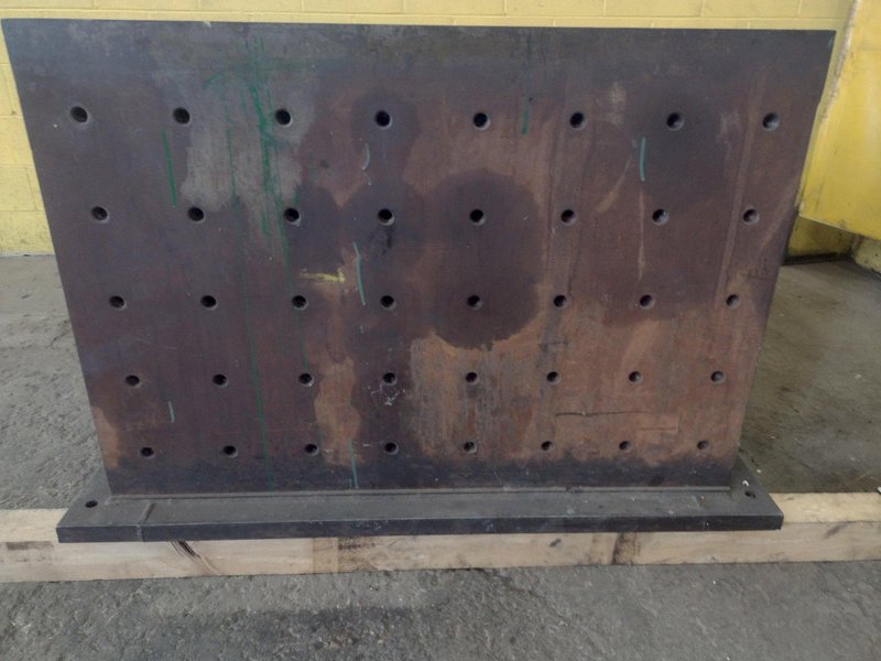 48&quot; x 48&quot; x 36&quot; HIGH INTERLAKE DRILLED &amp; TAPPED SET-UP / RISER TABLE: STOCK #16475