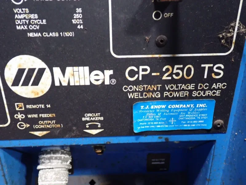 MILLER 250 AMPS WELDING POWER SOURCE  -  CP-250 TS