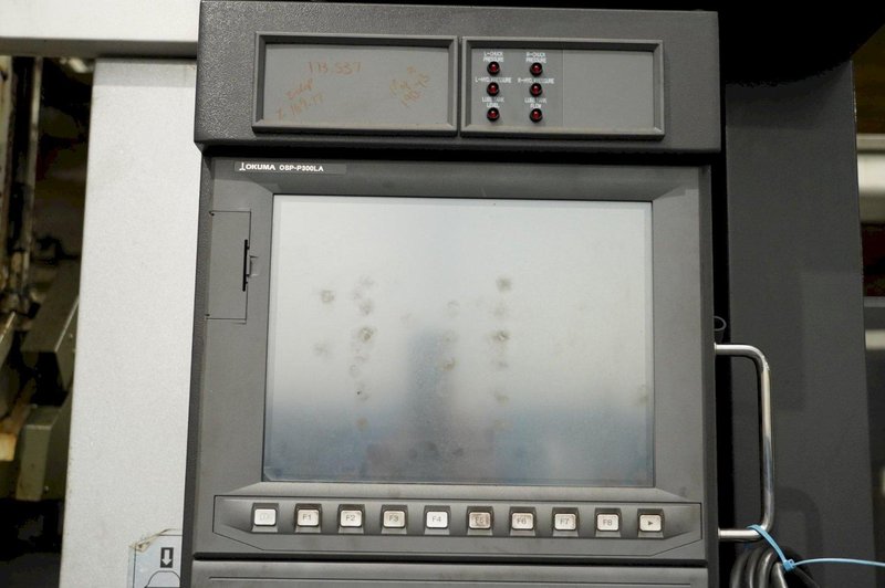 Okuma 2SP-250H Twin Spindle Twin Turret CNC Lathe, 2017 – Chip Conveyor, Robot Loader, Transformer, Inspection Reports from Gosiger