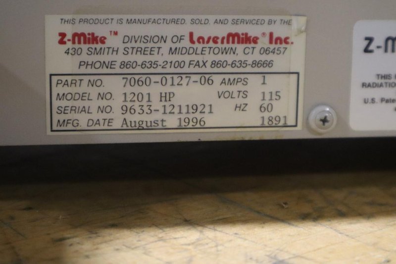 Z-Mike 1201HP Laser Micrometer- Auction Item