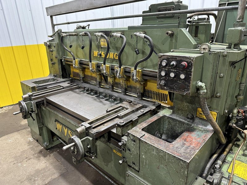 4' x 3/16" WYSONG MODEL #748 MECHANICAL POWER SHEAR: STOCK #19041