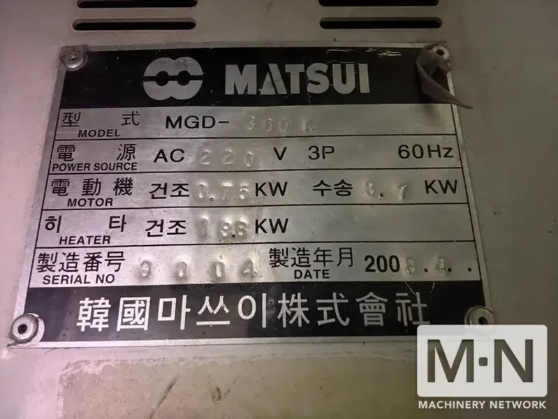 300 CFM MATSUI MODEL MGD-300 DRYER MFG 2006