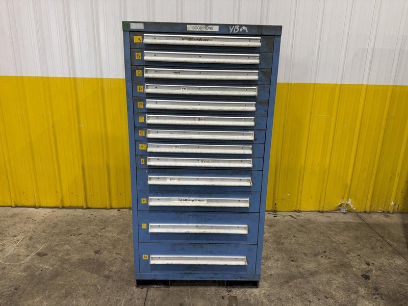 13 DRAWER x 30" x 28" x 59" HIGH LYON TOOL STORAGE CABINET: YOBRO #25394