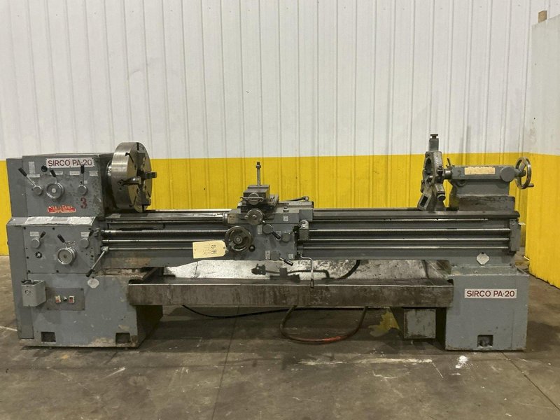 20"/27" X 80" SIRCO MODEL #PA-20 GAP BED ENGINE LATHE 2-1/8" HOLE : YOBRO #25910