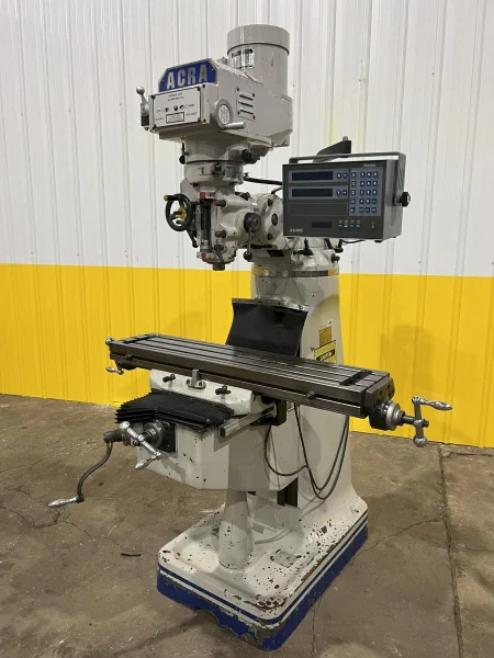 2 HP ACRA MODEL #AM-2V VERTICAL KNEE MILL: STOCK # 4142