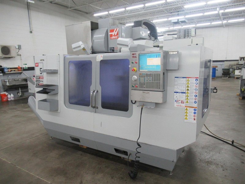 Haas VF-5/40 CNC Vertical Machining Center, 10K RPM, 24 ATC, Thru Spindle Coolant, Probing, 4th Axis Drive, 2 Speed Gearbox