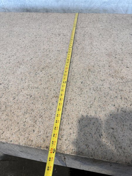 48" X 96" STARRET PINK GRANITE SURFACE PLATE WITH STAND. STOCK # 0115326