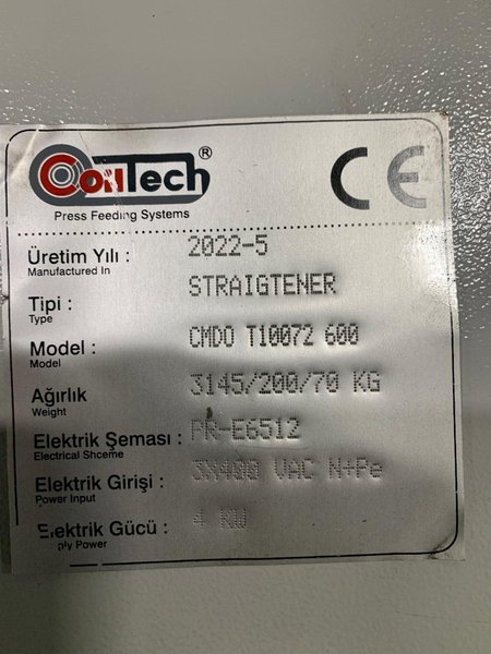 Coil Tech Coil Feed Line 12,000 Lbs. x 23.62" Wide (NEW IN 2022)