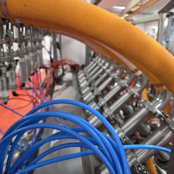 Accutec Bottling Line, 2019 – with 10-Head Filler, Capper, Cooling Tunnel, Labeler, Neck Bander, Induction Sealer, Wolf Bagger