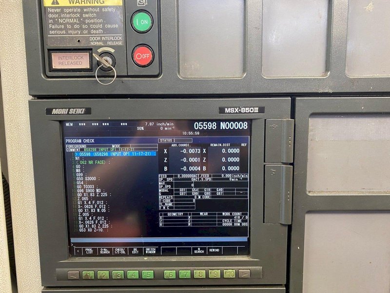 Mori Seiki NL-2000 500 CNC Lathe, 2007- Tailstock