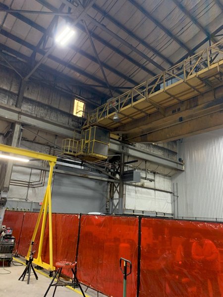 40/10 TON X 76&#039; 6&quot; P&amp;H D-20 OVERHEAD BRIDGE CRANE. STOCK # 0314723.