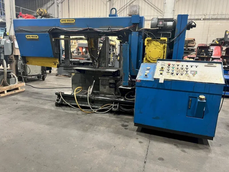 USED HYD-MECH MODEL S-35P SEMI-AUTOMATIC HORIZONTAL MITERING BANDSAW