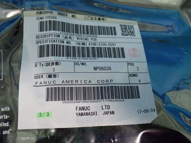 FANUC PCB ROBODRILL WIRING UNIT  -  A16B-2100-0391