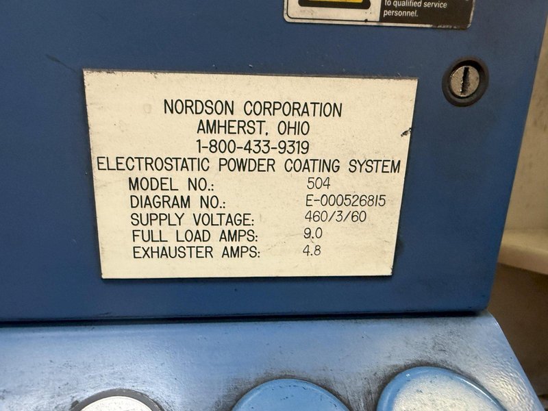 NORDSON POWDER COAT PAINT SYSTEM WITH FEEDER &amp; I-CONTROL: YOBRO #26208