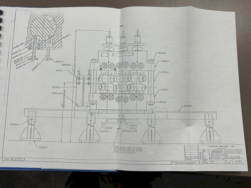 2.25" X 6 ROLL MACKINTOSH-HEMPHILL / TURNER MODEL #922 TUBE &amp; BAR STRAIGHTENER: STOCK #22572