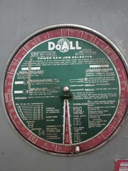 26" X 144" DOALL MODEL #2618-H-B HEAVY DUTY VERTICAL PLATE SAW: STOCK #19606