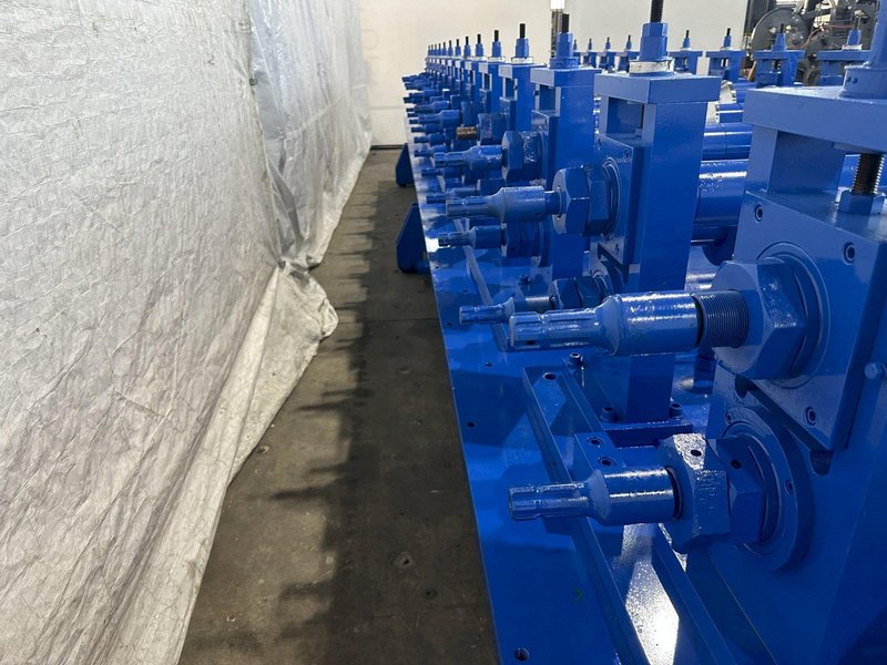 14 STAND X 3-1/2&quot; X 50&quot; BRADBURY SHADOW PANEL RAFTED ROLLFORMING LINE. STOCK # 0205722