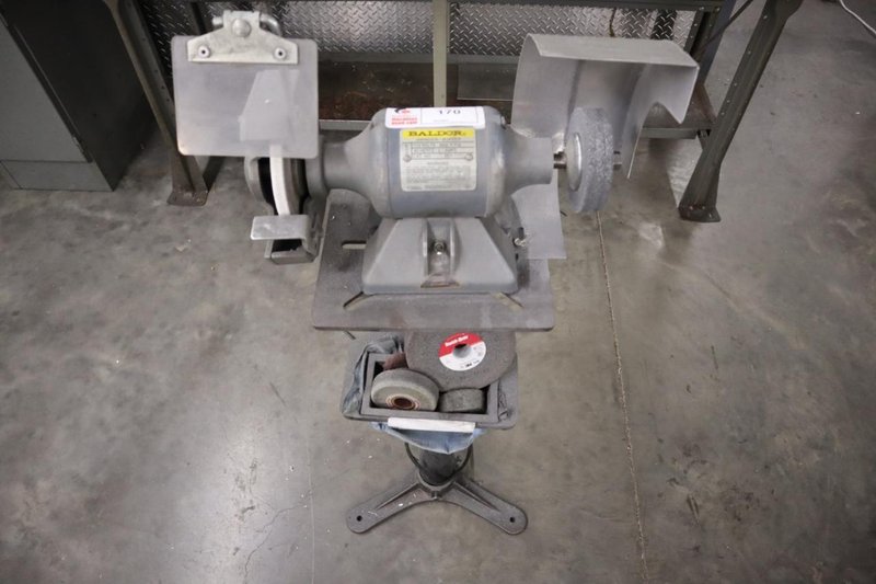 Baldor Double End Pedestal Grinder with Safety Guards and Coolant Cup- Auction Item