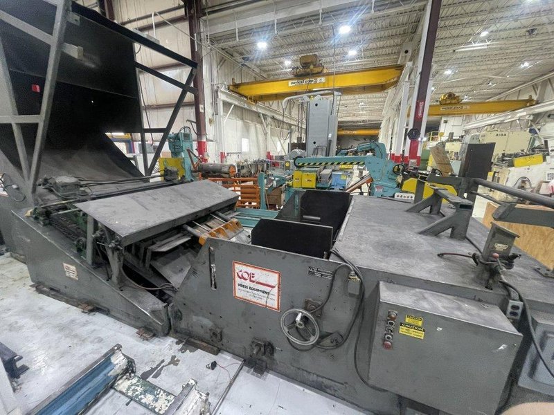 20,000 lbs. x 72 inch USED COE PRESS EQUIPMENT COIL CRADLE STRAIGHTENER FOR SALE, MODEL# CPCC-20072