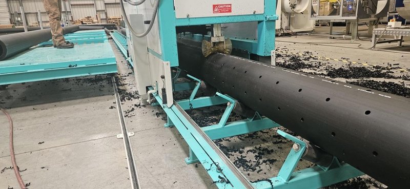 J&amp;K Tool Company JK1660 HDPE &amp; PVC Pipe Perforating Machine, 2021 – 4″-16″ Capacity